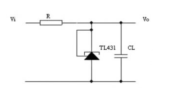 Precision reference voltage circuit diagram of TL431 regulator Precision reference voltage circuit diagram of TL431 regulator